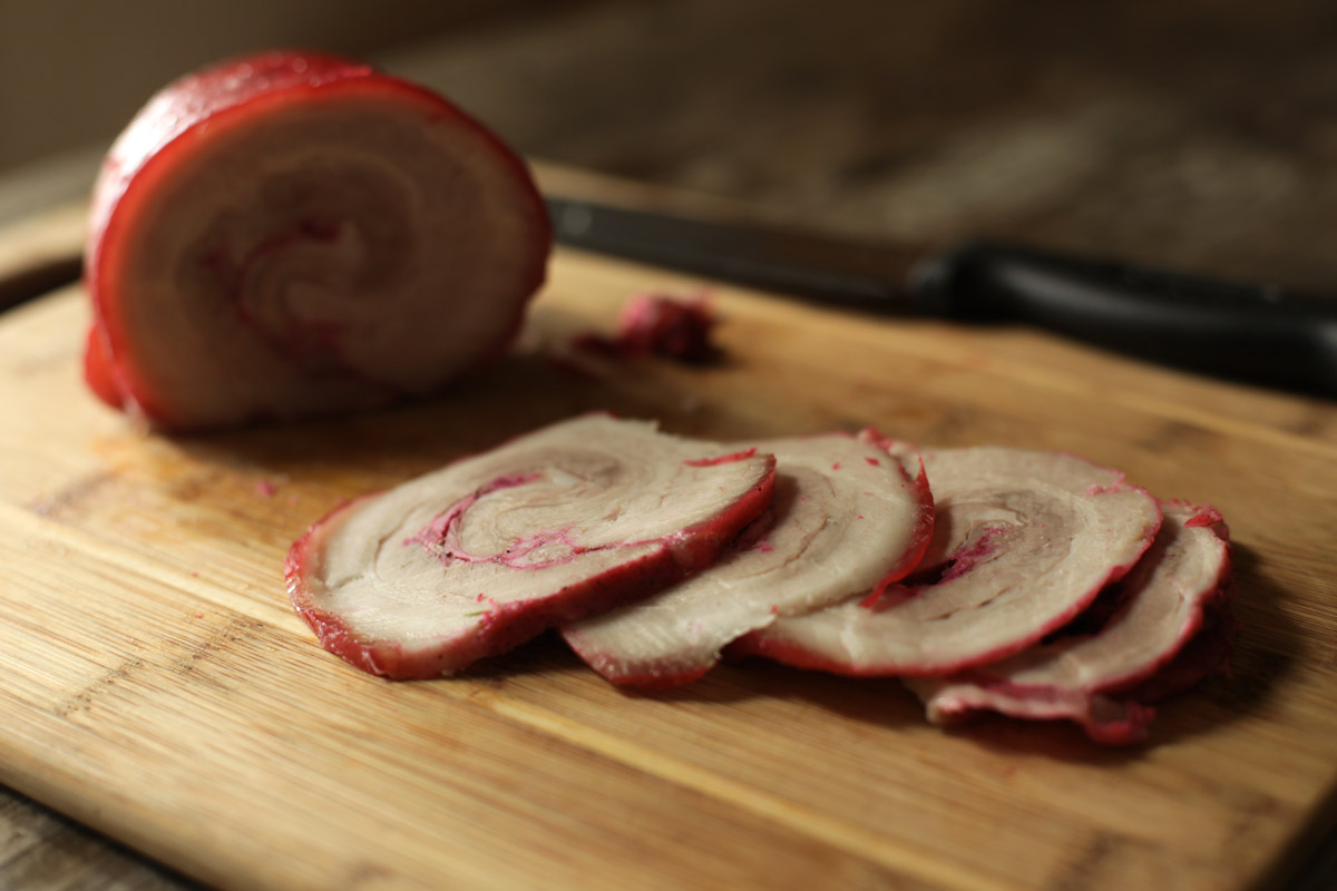 sliced pork belly for bánh mì sandwiches