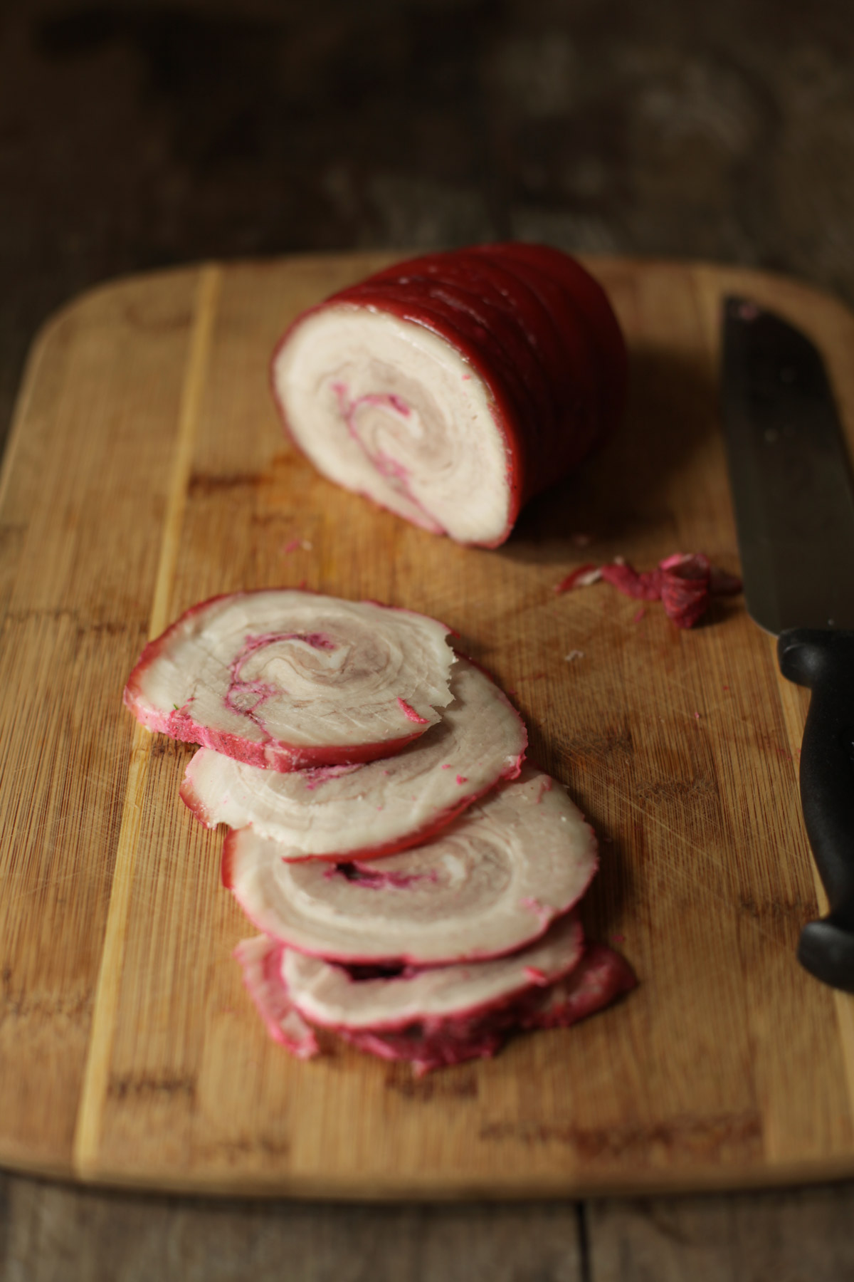 cooked and sliced pork belly