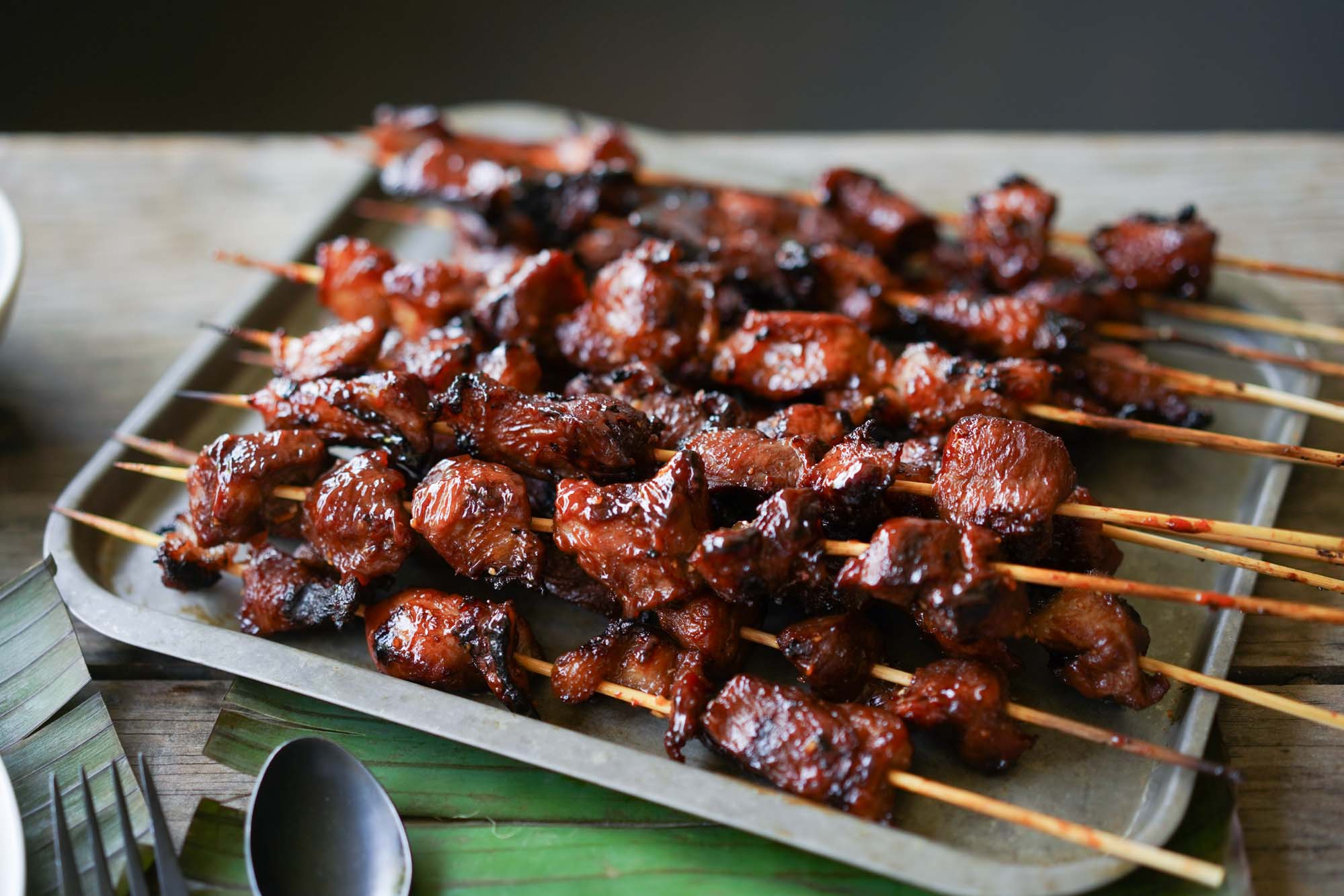Skewered Filipino Pork BBQ - Panlasang Pinoy