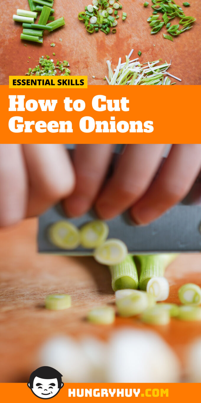 How to cut Green Onions Pinterest Image