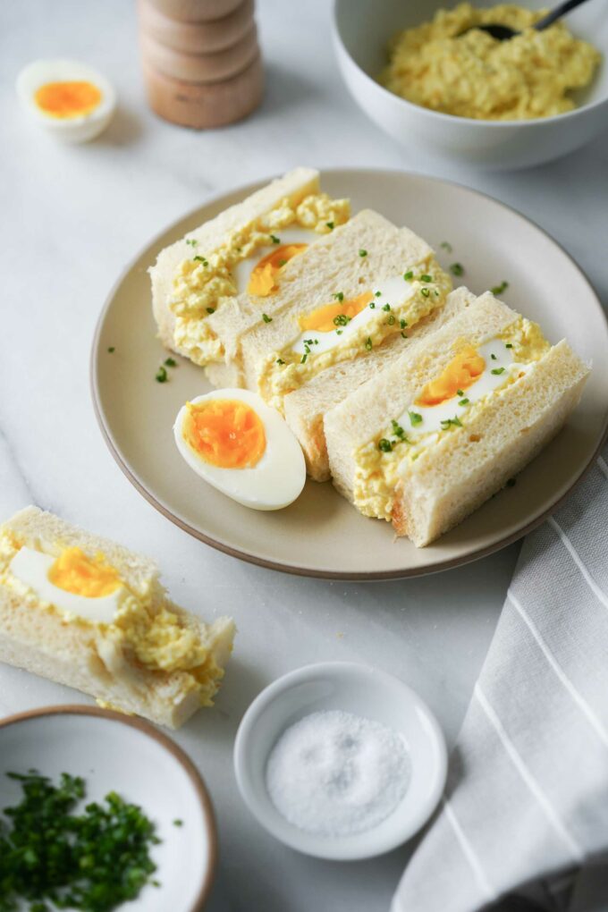 Japanese Egg Sandwich Recipe (Tamago Sando) - Hungry Huy