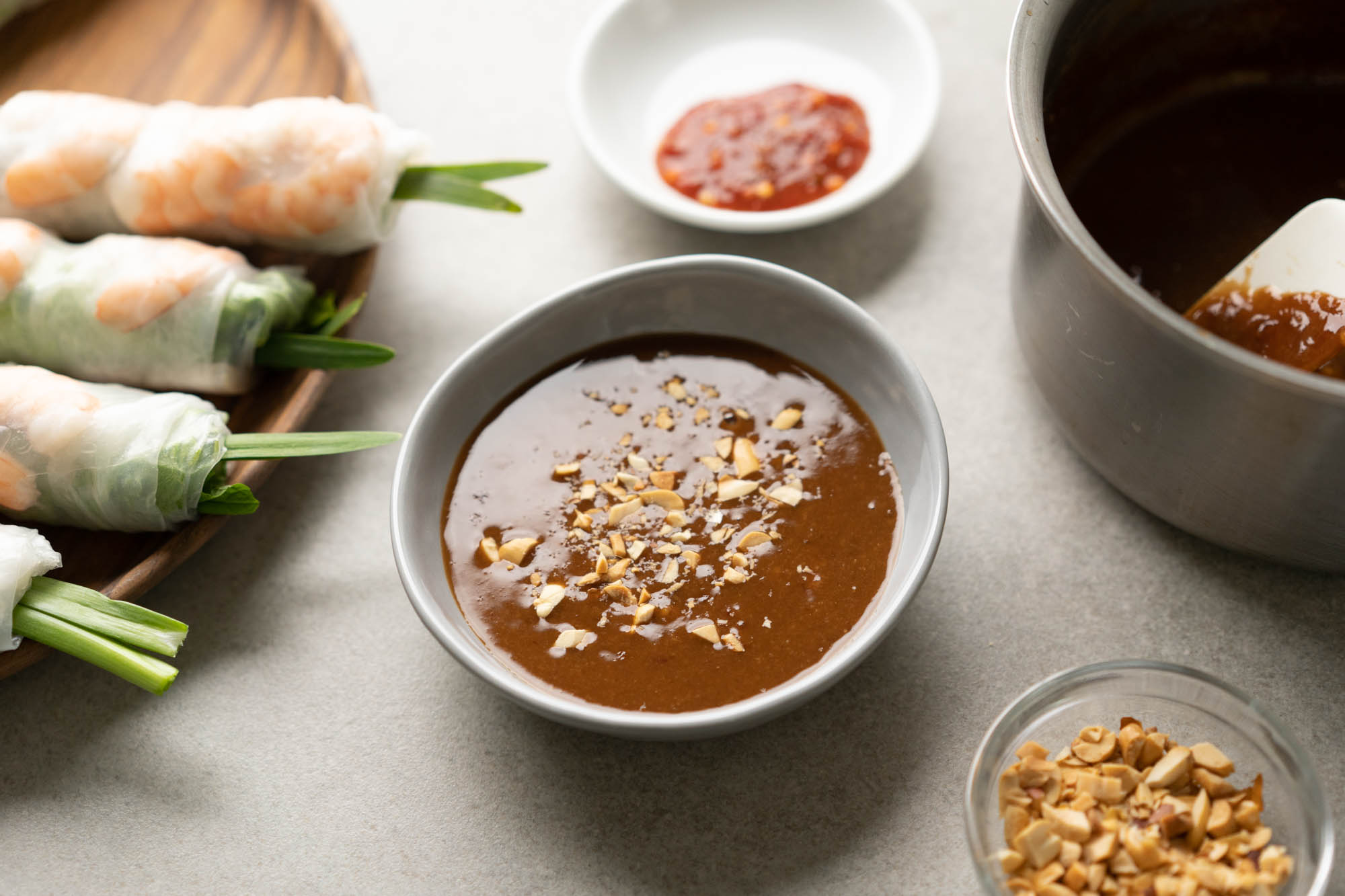 Thai Sticky Rice with Peanut Dipping Sauce