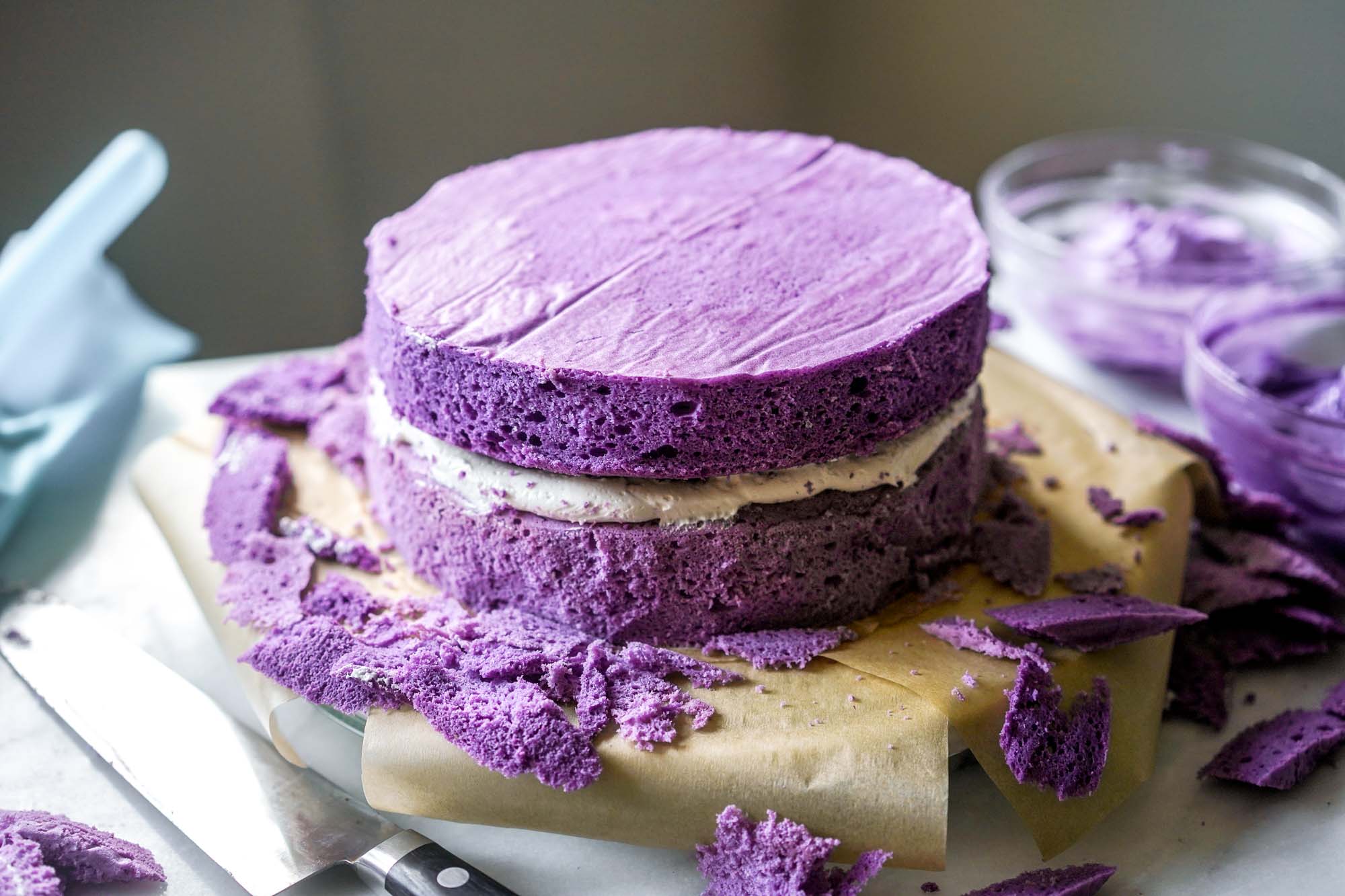 Shades of purple cake 🎂 Flavor : Coffee Cake #birthdaycake #coffeecake  #boulebatardcake | Instagram